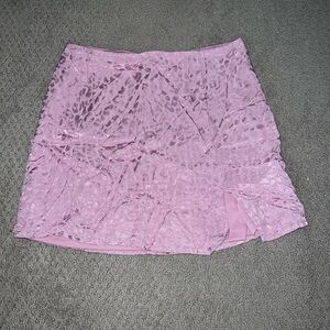 The Impeccable Pig Purple Cheetah Print Mini Skirt